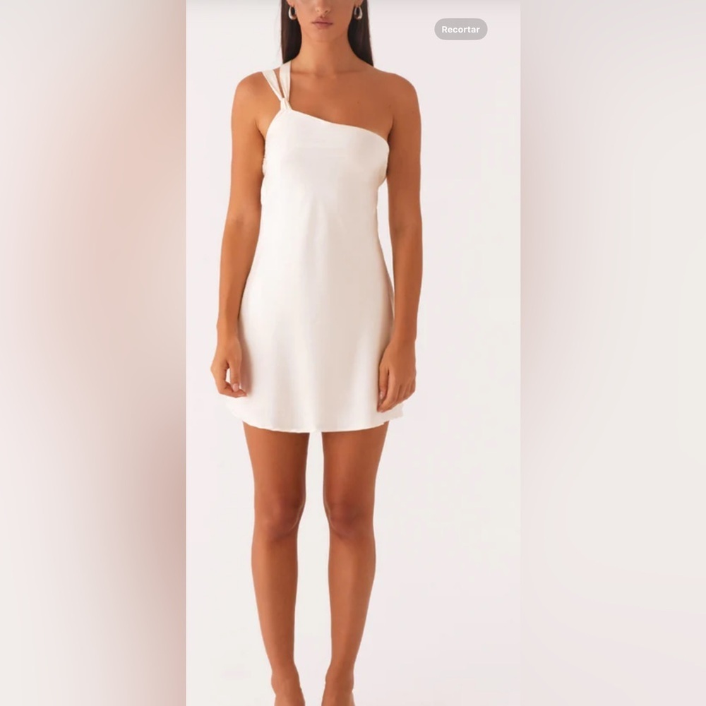 Peppermayo White One-Shoulder Mini Dress